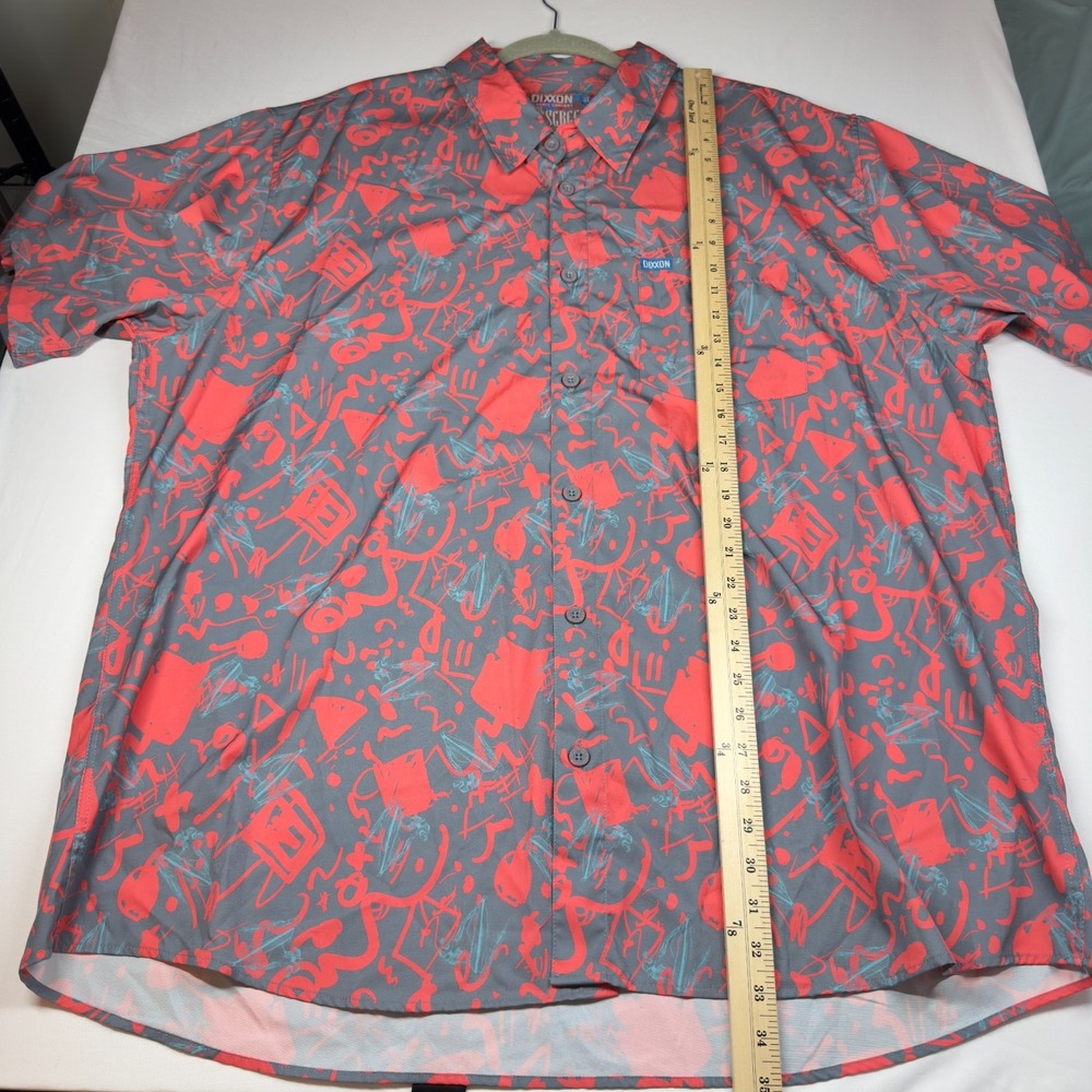 DIXXON Flannel Co SCREECH Sz 3X Party Shirt Button Up Hawaiian Camp Jet Ski Pink - Picture 9 of 13